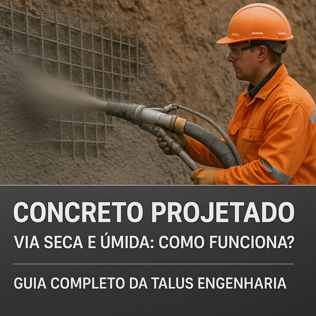 Concreto Projetado via Seca e Úmida Como Funciona Guia Completo da Talus Engenharia