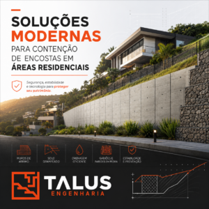 Soluções modernas para contenção de encostas em áreas residenciais